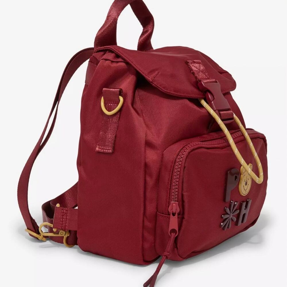 Disney Winnie the Pooh Red Nylon Mini Backpack - Picture 2 of 4